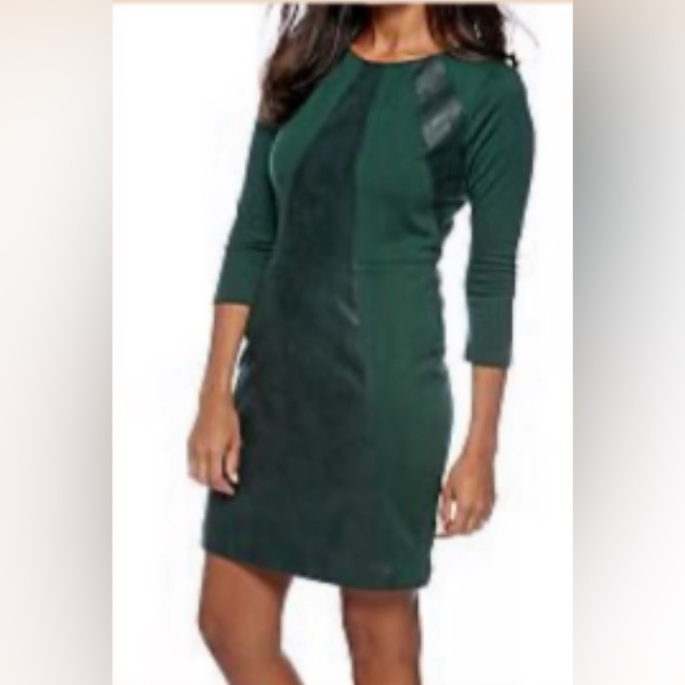 Soho color block green mini sheath dress Sz 6